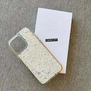 Casetify Sparkle Phone Case - Silver Glitter